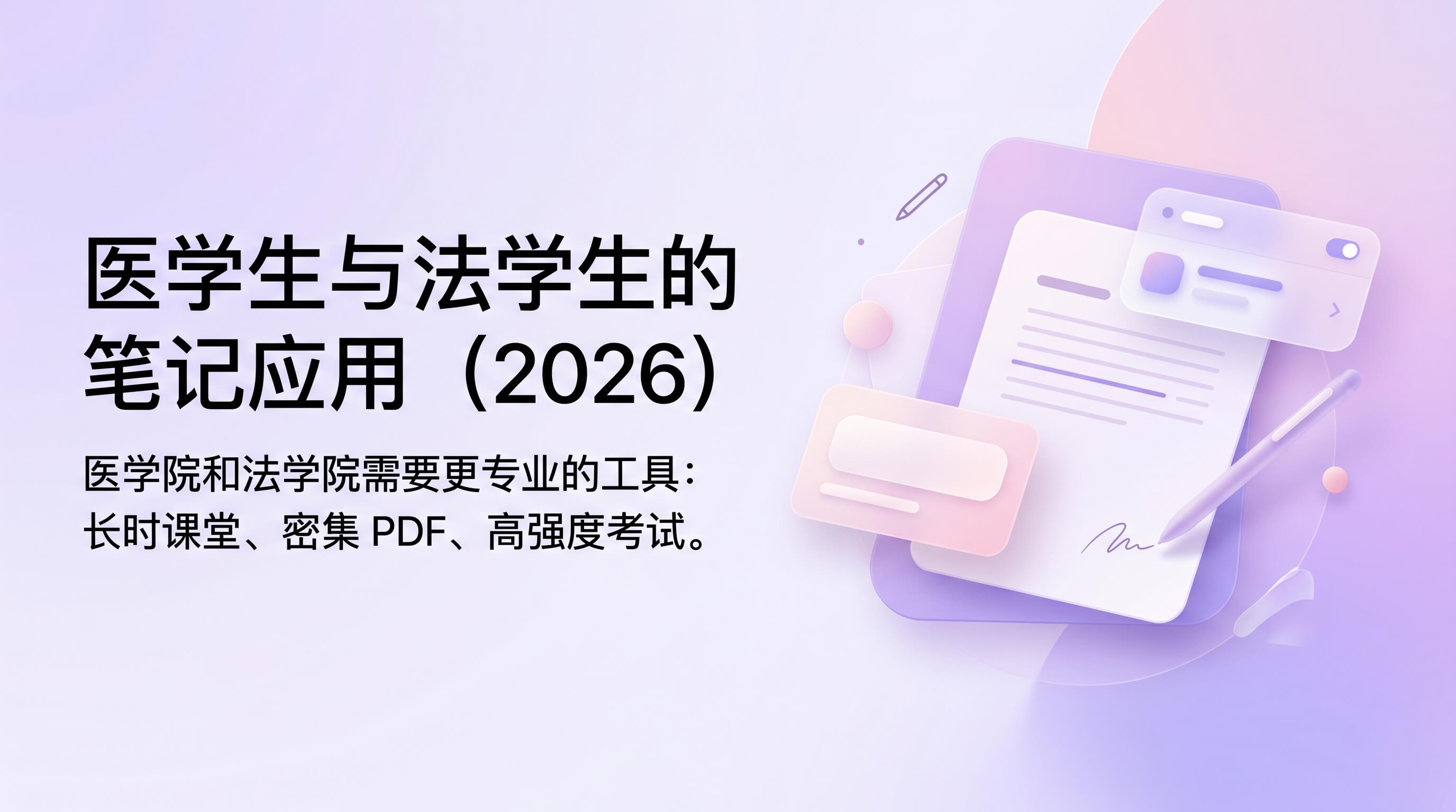 医学生与法学生的笔记应用(2026)