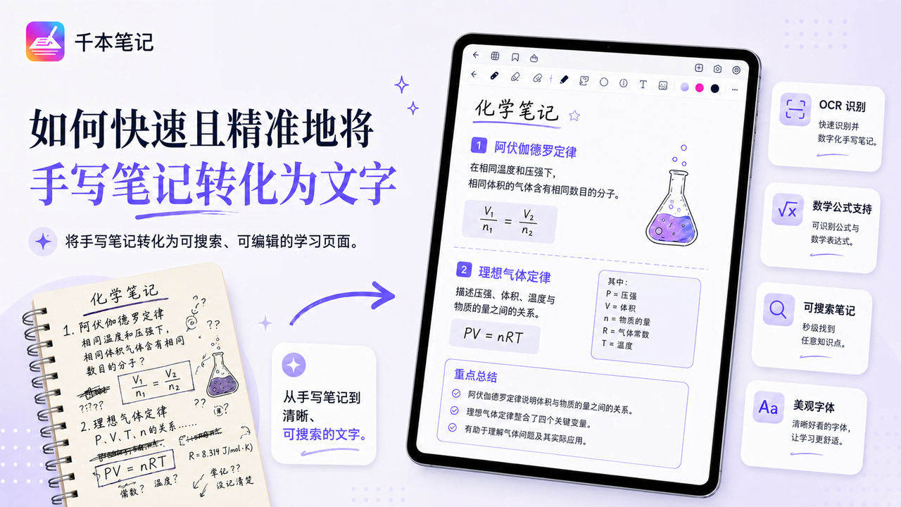 如何快速且精准地将手写笔记转化为文本内容