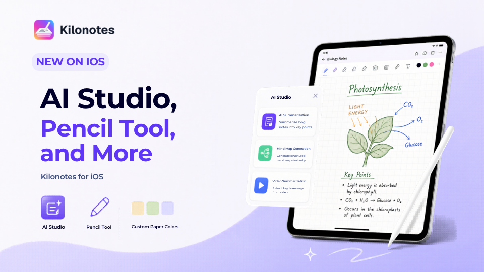 New on iOS: AI Studio, New Pencil Tool, Custom Paper Colors, and More