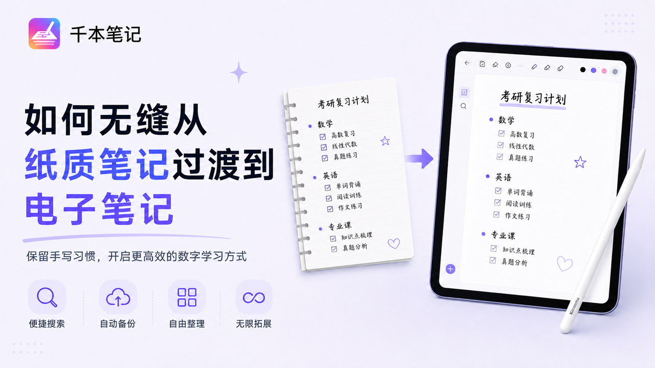 如何无缝从纸质笔记过渡到电子笔记